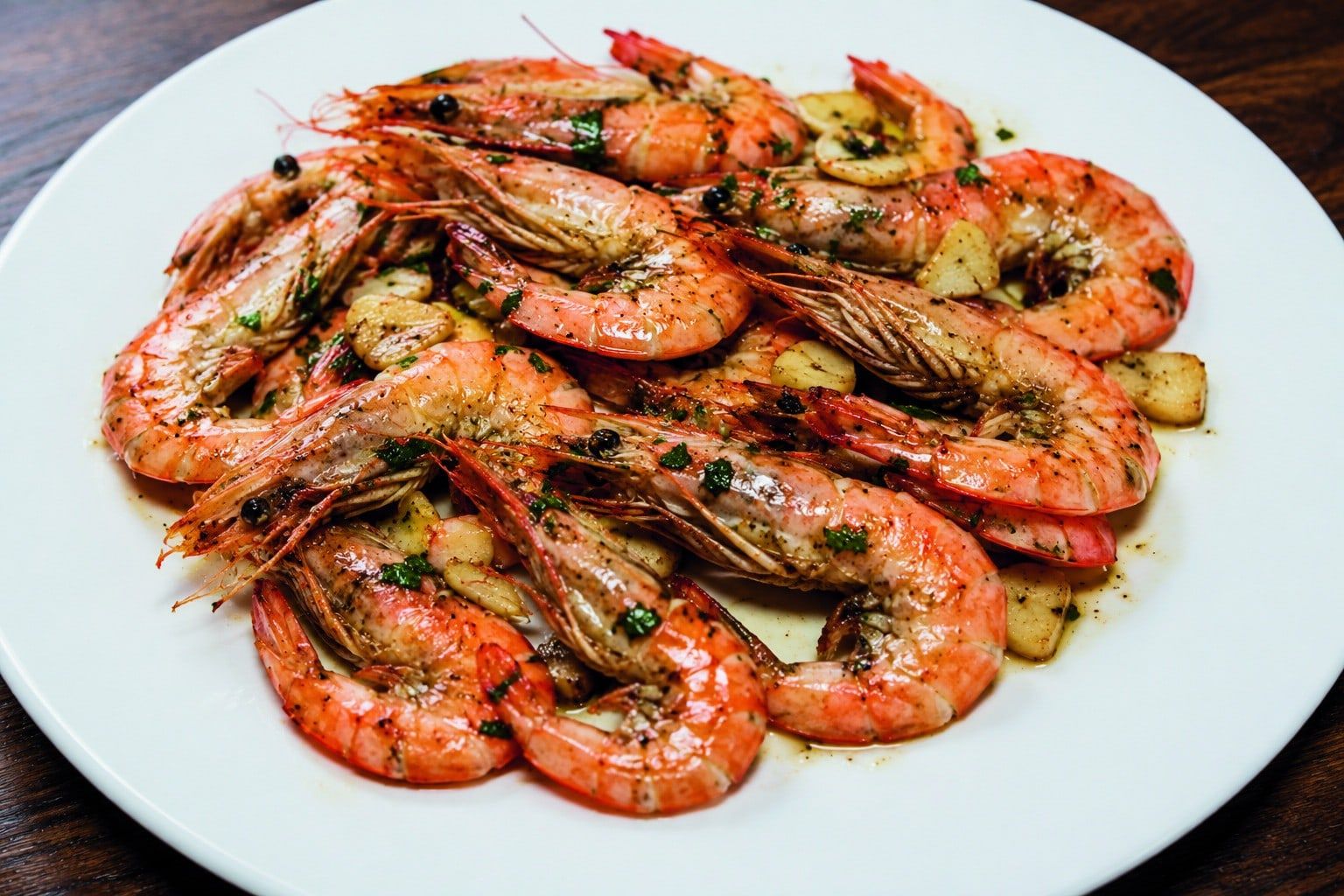 Garnelen in Knoblauch und Olivenöl