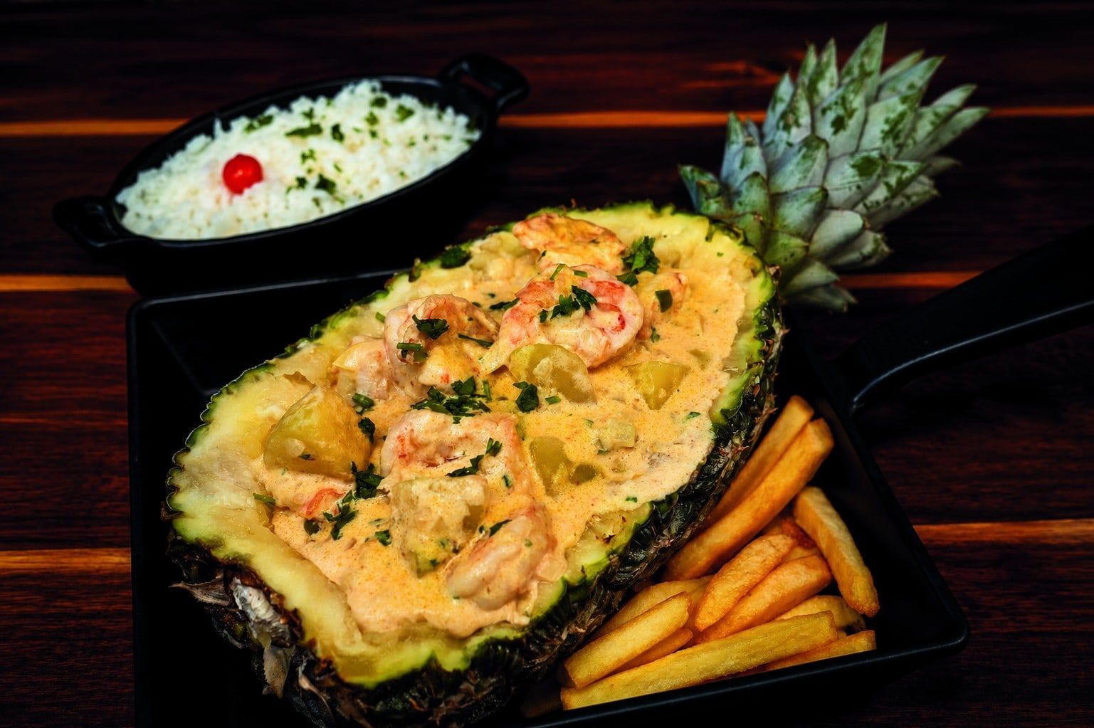 Garnelen in der Ananas