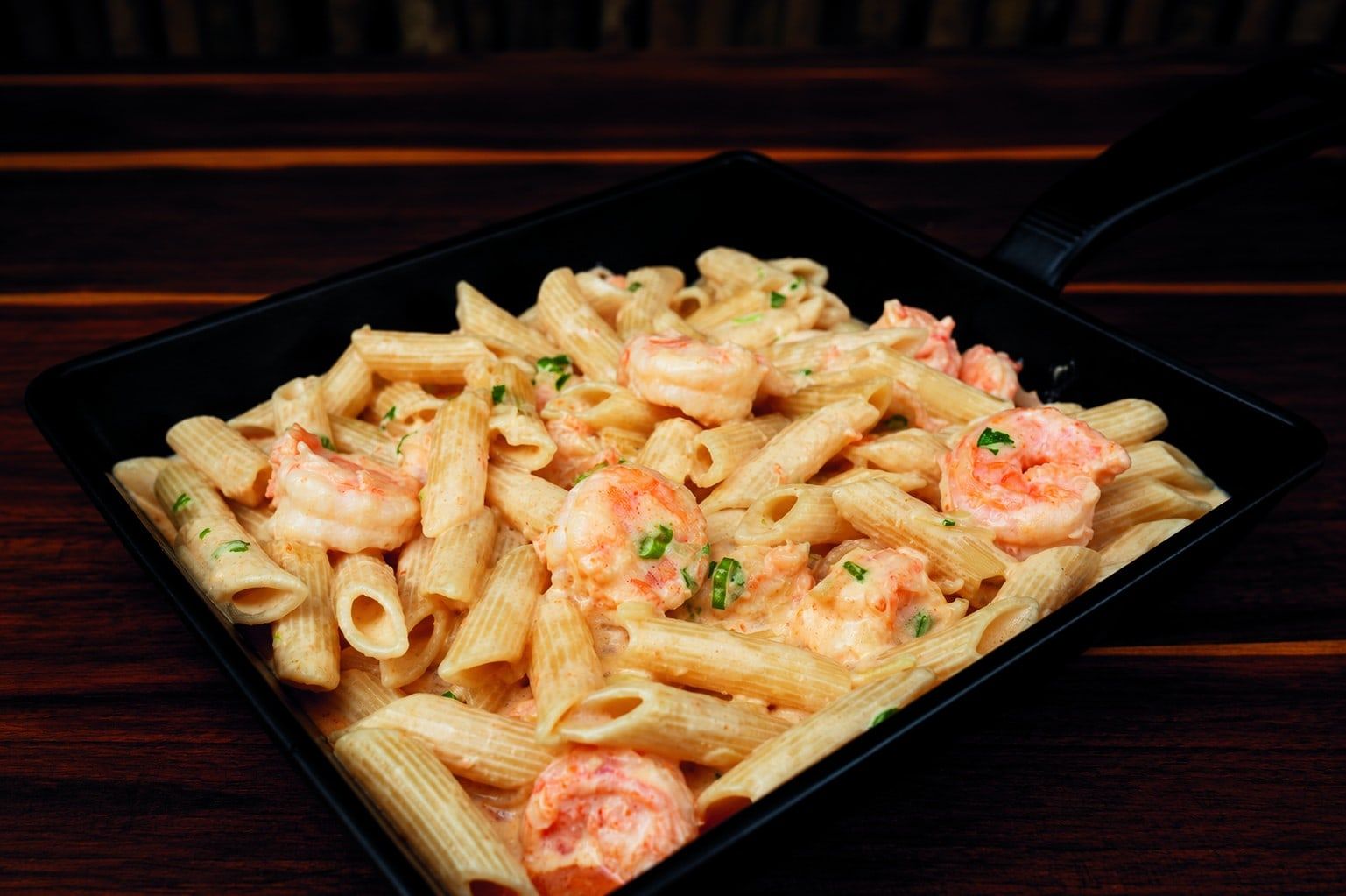 Penne mit Garnelen
